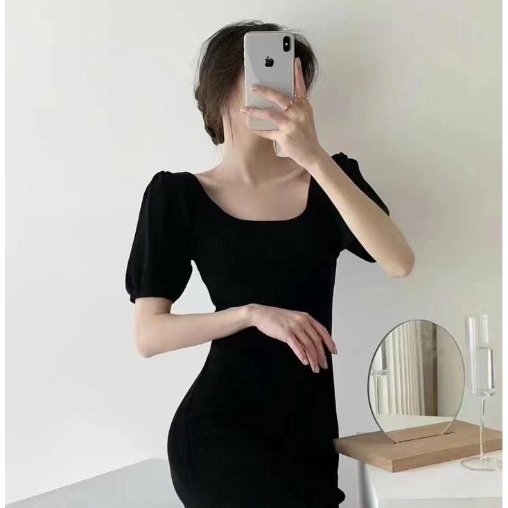 Đầm ôm Body phong cách quyến rũ, cổ vuông mới lạ cho nữ