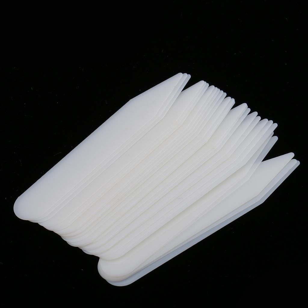 200 Pieces Plastic Beige Collar Stays Support Shirts Inserts for Men Women - Beige, 6x1cm