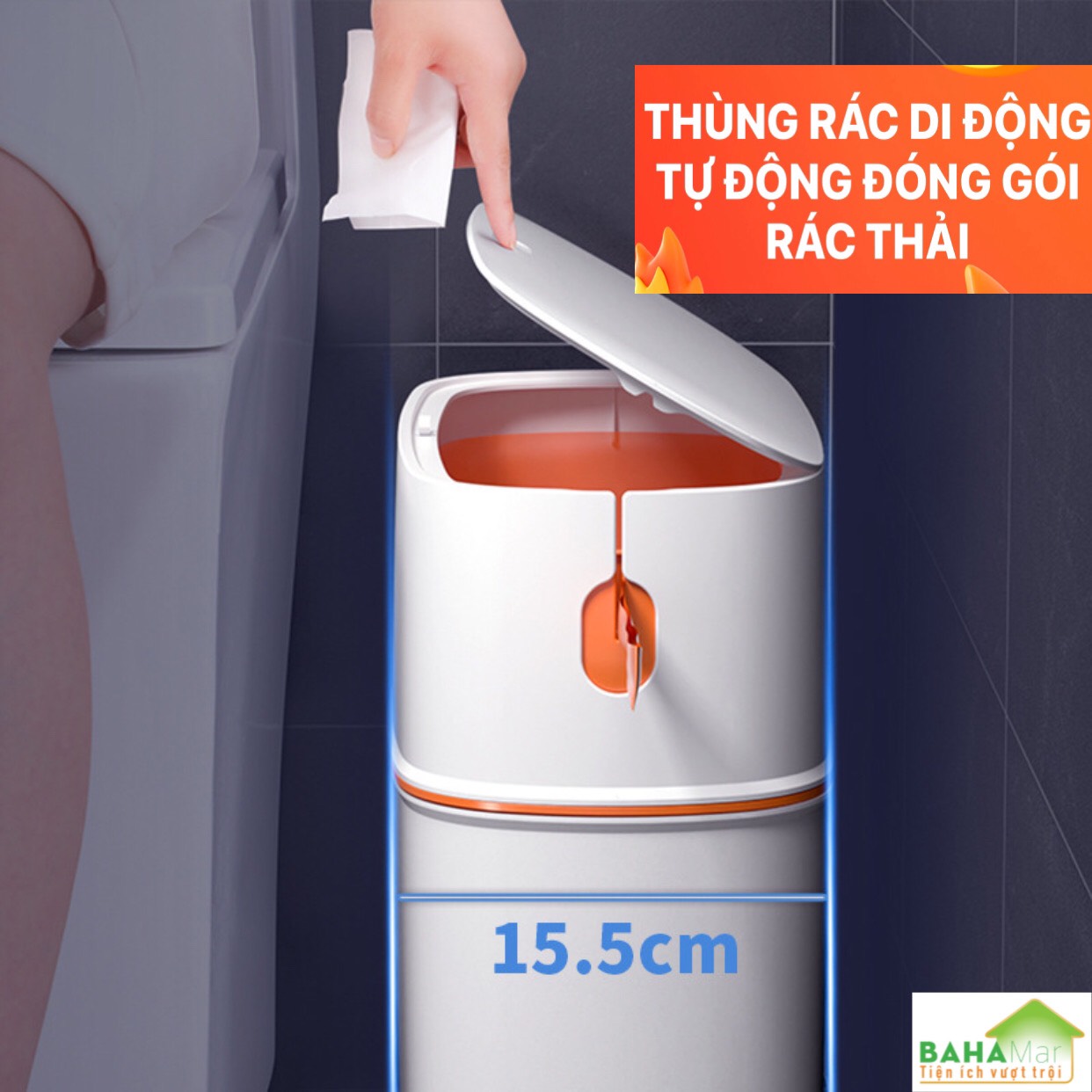 THÙNG RÁC DI ĐỘNG TỰ ĐỘNG ĐÓNG GÓI RÁC THẢI an toàn và không mùi, đóng gói nhanh chóng