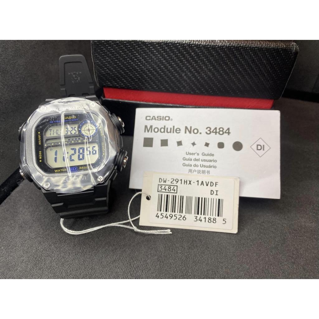 Đồng Hồ Nam Dây Nhựa Casio Standard DW-291HX-1AVDF Pin 10 Năm | DW-291HX-1A Chính Hãng