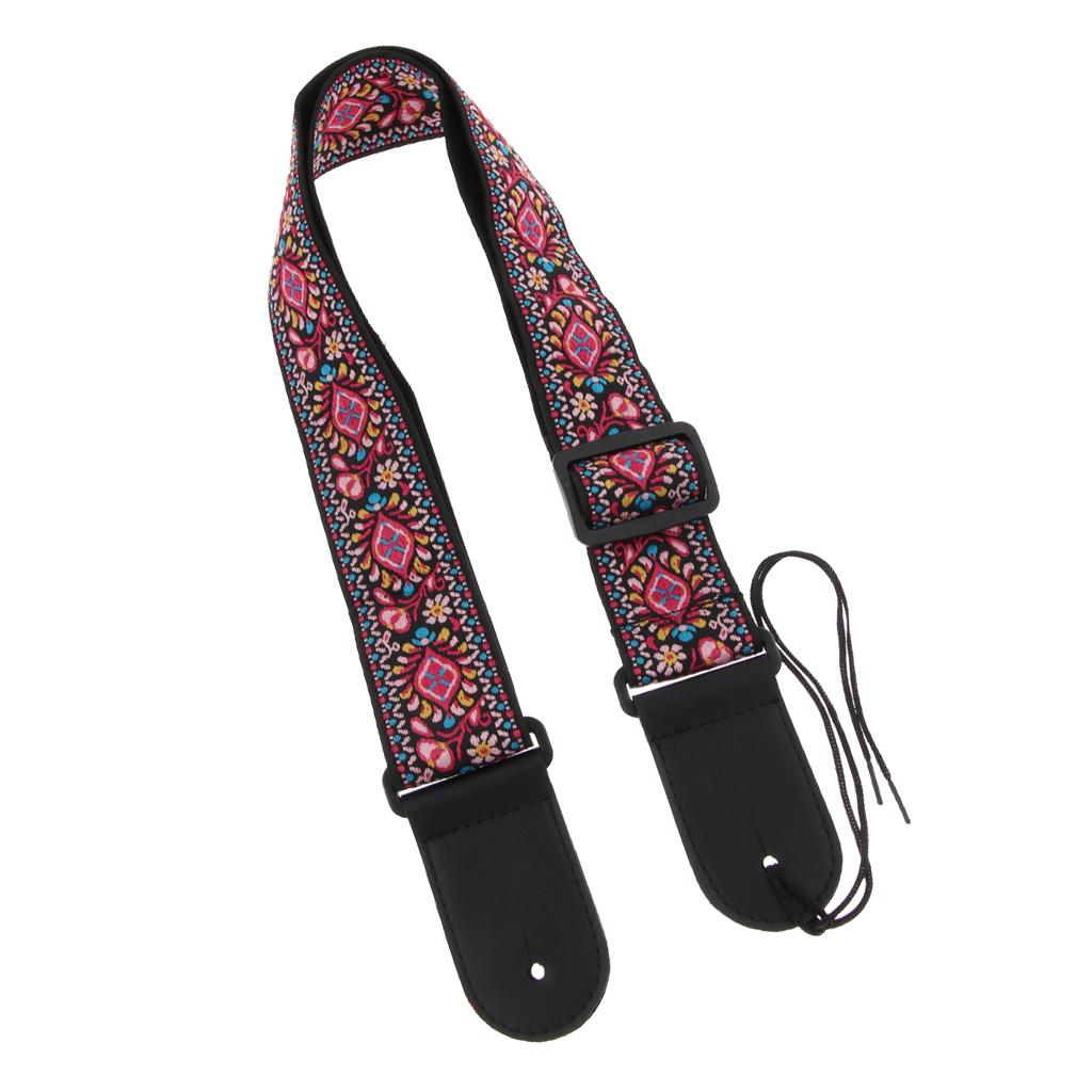 Adjustable Guitar Strap with Pick Holder for Acoustic Electric Guitar Bass Parts