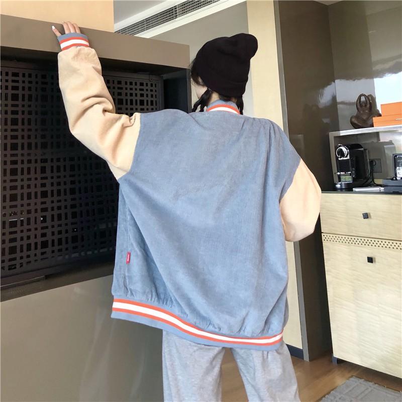 Áo khoác bomber unisex - Áo khoác bóng chày chất NHUNG TÂM oversized trẻ trung năng động