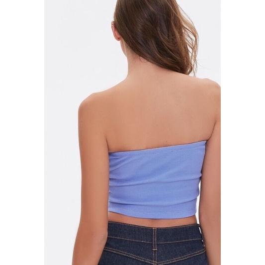 Áo ống F21 thun gân dáng crop