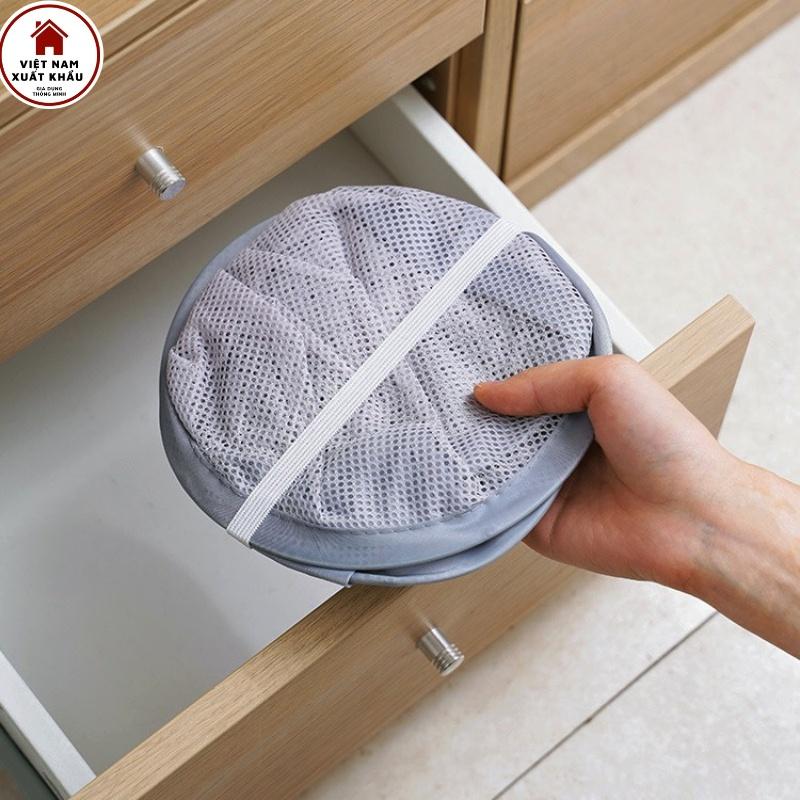 Giỏ Đựng Quần Áo Polyester Siêu Dai Gấp Gọn Treo Tường Tiện Lợi