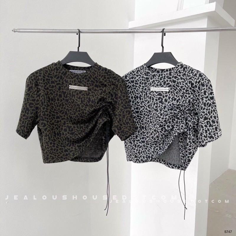 áo croptop beo rút dây 1 bên chất lừ cool ngầu . chất liệu cotton mềm mịn -N