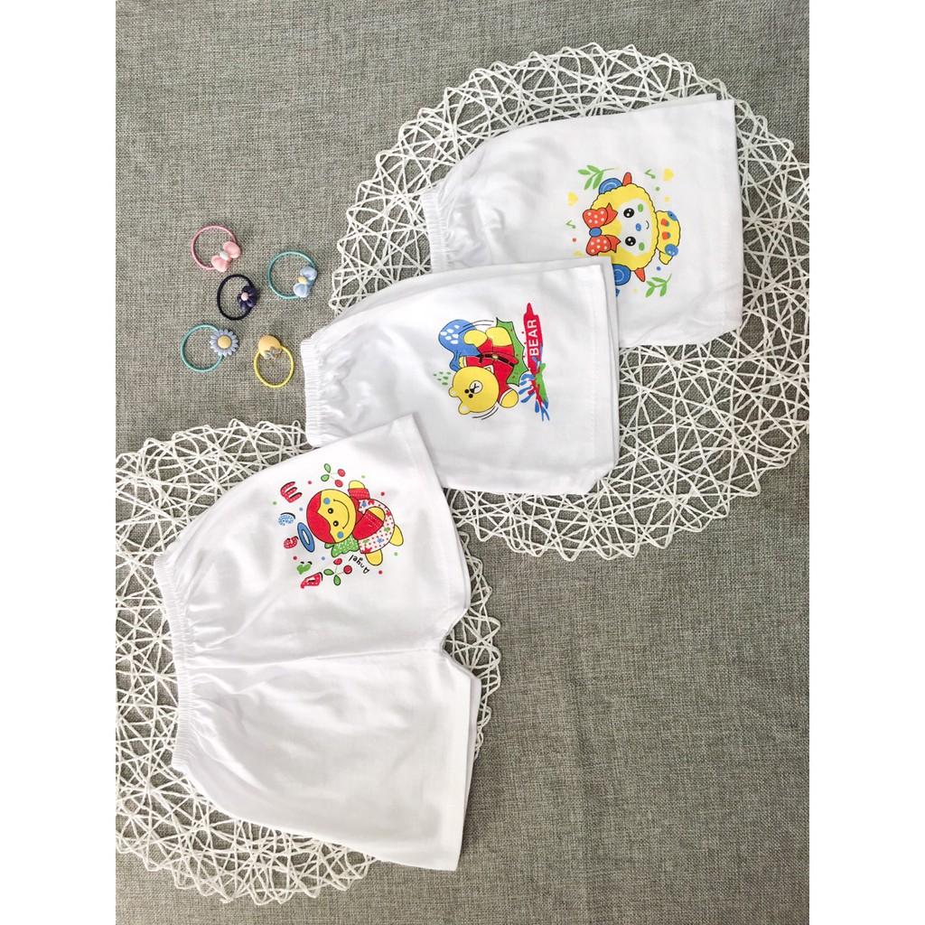 Combo 3 bộ cotton trắng cho bé