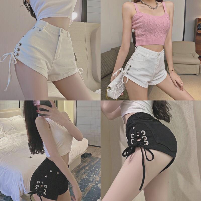 Quần đùi kaki đan dây hai bên sexy tôn vòng 3