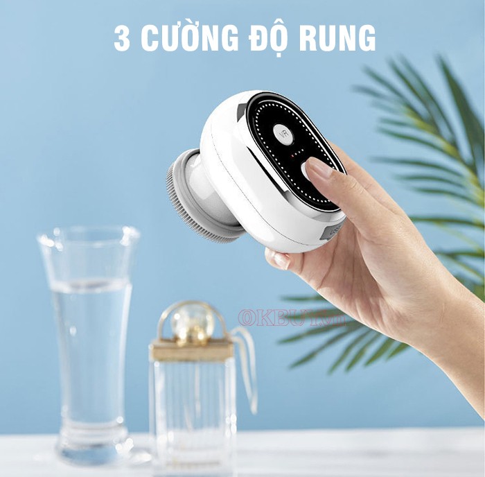 Máy massage nâng cơ điện di kết hợp rửa mặt với 3 cường độ rung Nikio NK-121