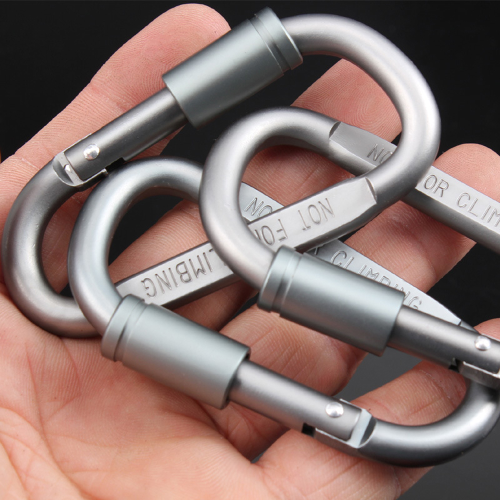 12 Chiếc Móc Khóa Carabiner Dạng D Bằng Hợp Kim Nhôm