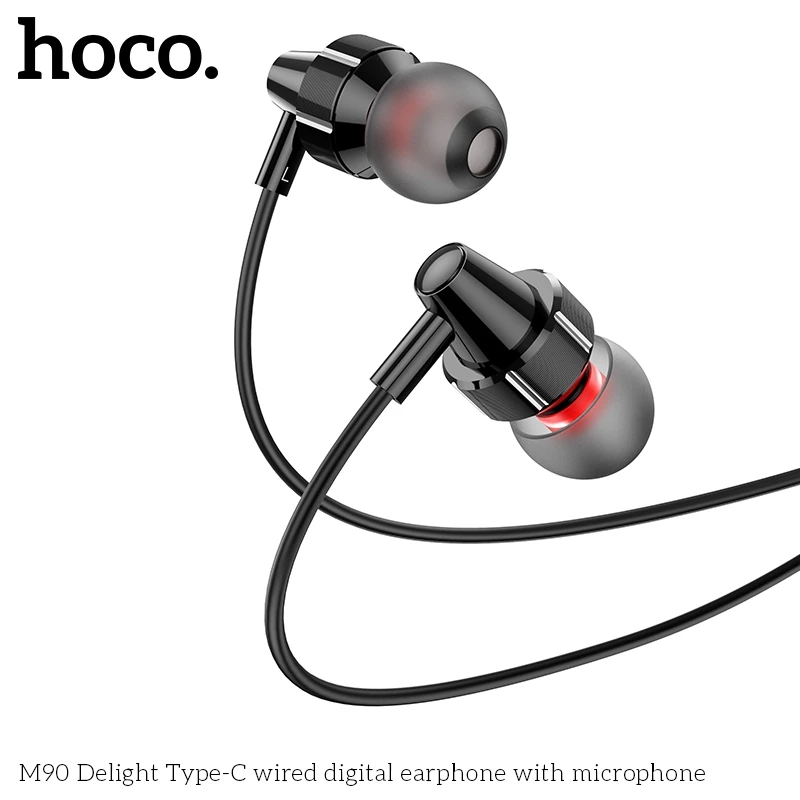 Tai nghe Type C có mic DAC 16bit 48kHz dùng cho điện thoại Samsung/ Xiaomi/ iPhone15/16 Hoco M90 _ Hàng chính hãng