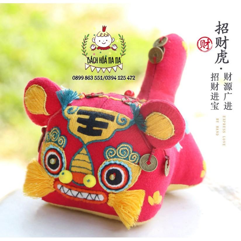 Túi thêu DIY tự làm BỘ KIT TỰ THÊU TÚI THƠM NGŨ HỔ PHÁT TÀI - Nana Shop Handmade