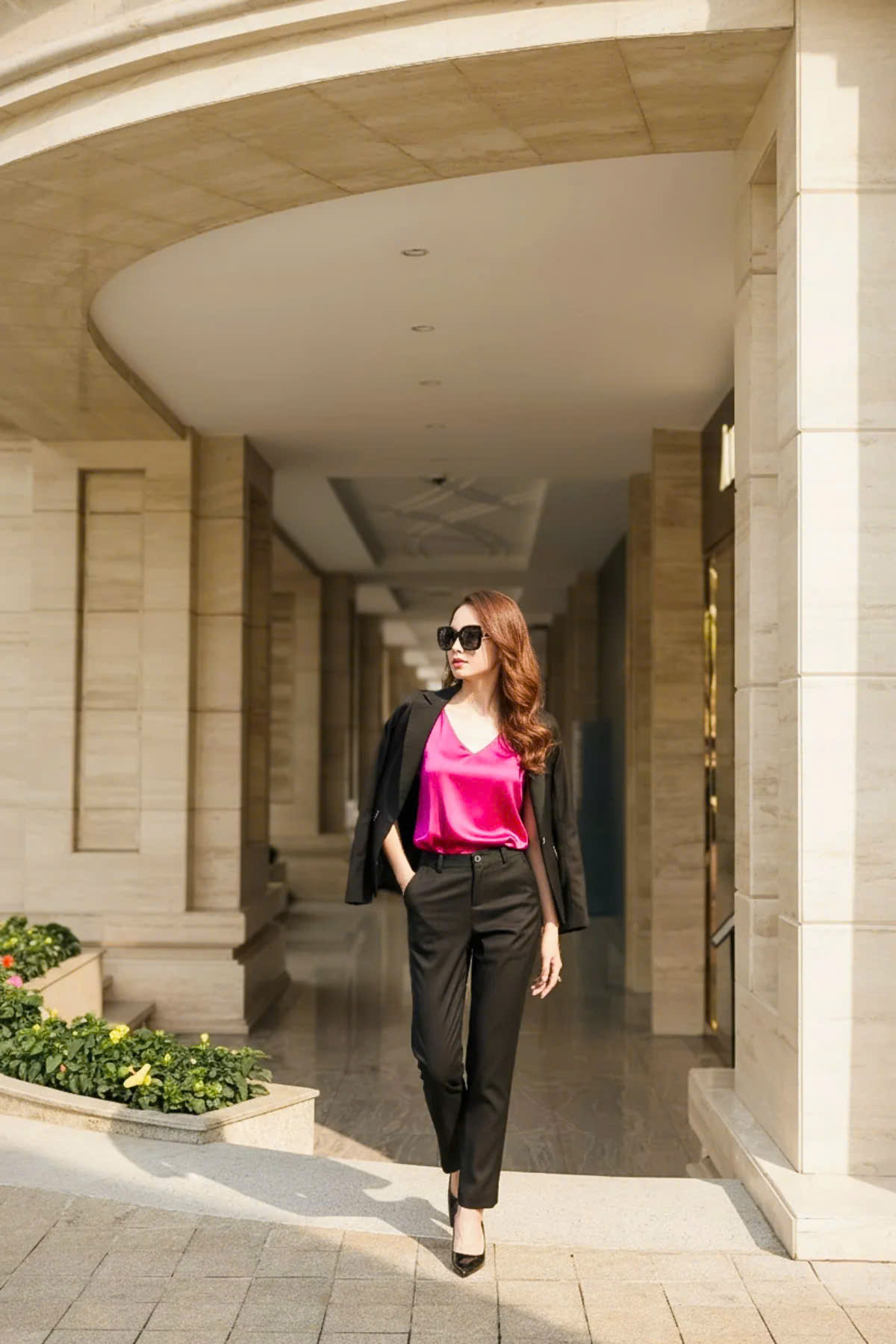 Áo Khoác Blazer Nữ Đen Sang Trọng,Áo Khoác Blazer Huyền Vũ thời trang thiết kế Hity Top166
