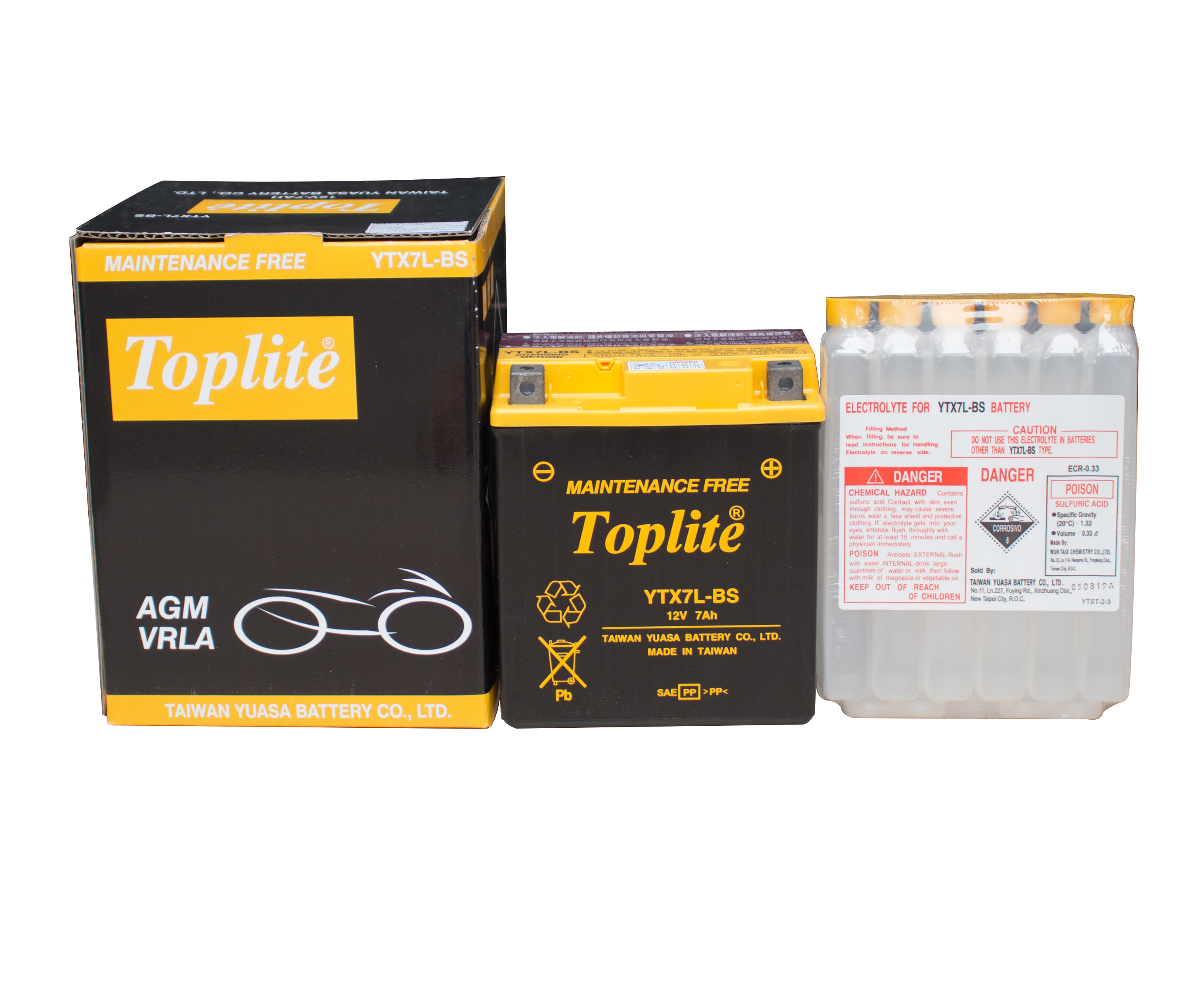 Ắc quy Toplite xe máy YTX7L-BS