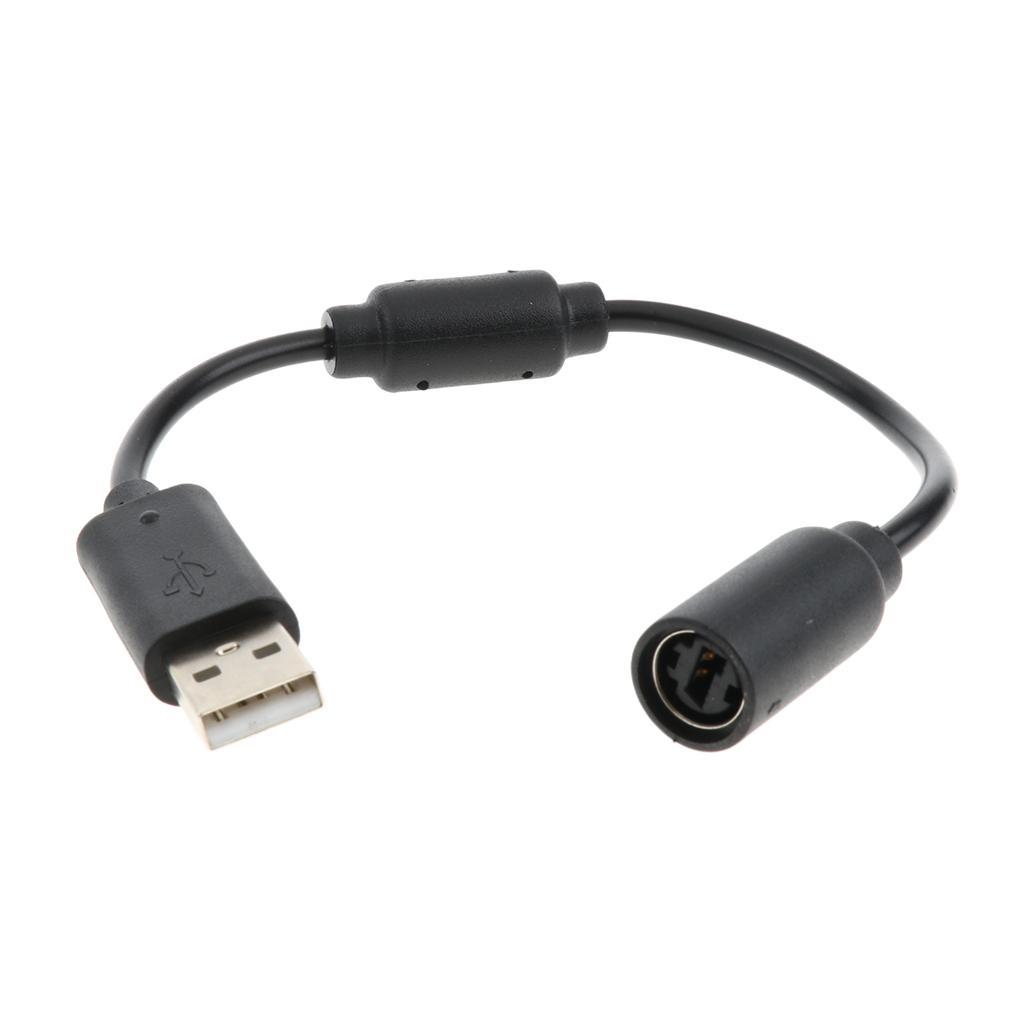 2xGamepad USB Converter Adapter Cable for Microsoft 360 Controller Black