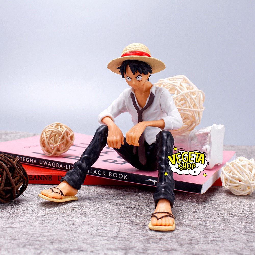 Mô hình One Piece - Luffy mũ rơm ngồi - Kích thước 8x12cm - Mô hình cực chắc tay, to, nặng, nét, đẹp
