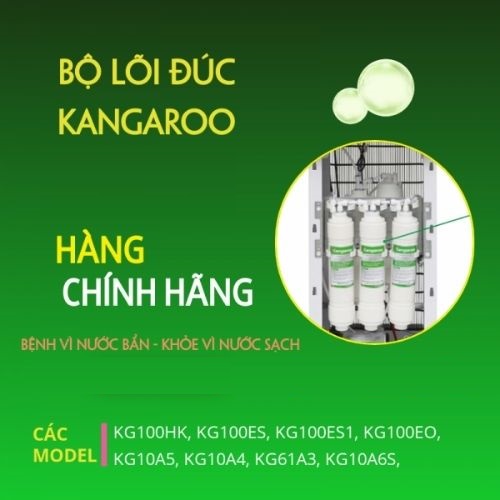 Bộ 3 lõi lọc Sediment + Carbon cho cây nước nóng lạnh - hàng chính hãng Kangaroo