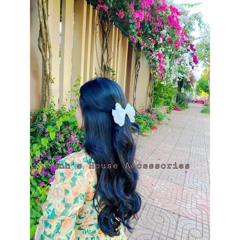 Kẹp nơ tơ đính ngọc cao cấp