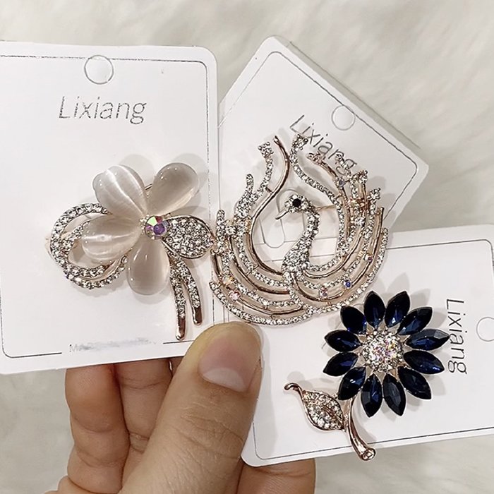 GOTI - Charm Cài Áo Đôi Thiên Nga Kiểu Tag Cài Váy Đẹp Thanh Lịch Dành Cho Nữ Kiểu Dáng Hoa Cao Cấp Đa Dạng GOTI CA12