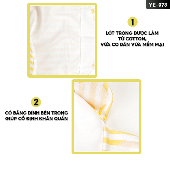 Khăn Quấn Bé Sơ Sinh Chất Liệu Cotton 100% Giúp Bé Ngủ Ngon Hơn Nhiều Màu Nhiều Mẫu YE-073