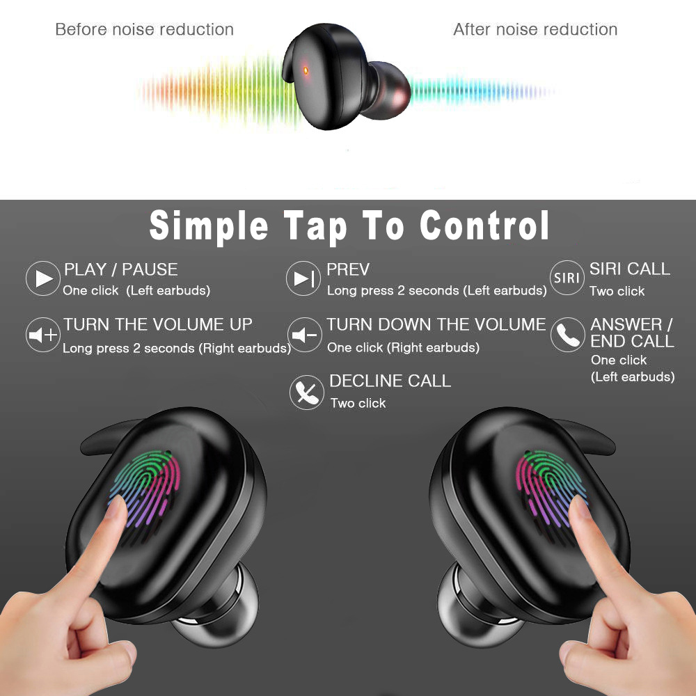 Tai Nghe Nhét Tai Không Dây Y30 Bluetooth 5.0 Mini TWS Chống Thấm Mồ Hôi Có Mic Sạc