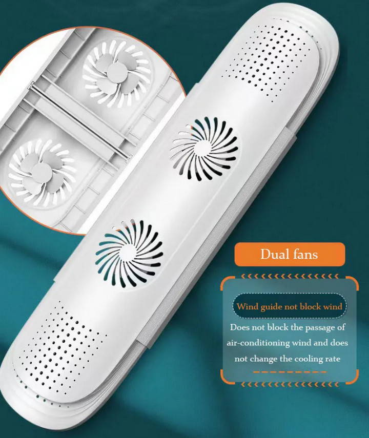 Tấm chắn gió điều hòa, tích hợp quạt đảo hướng gió Double Blade - Home and Garden