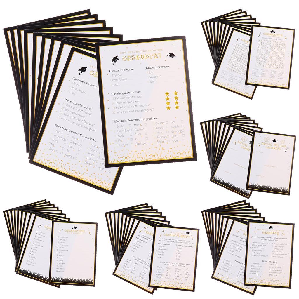 10 Pieces Graduation Question and Answer Game Graduation Season Game Cards
