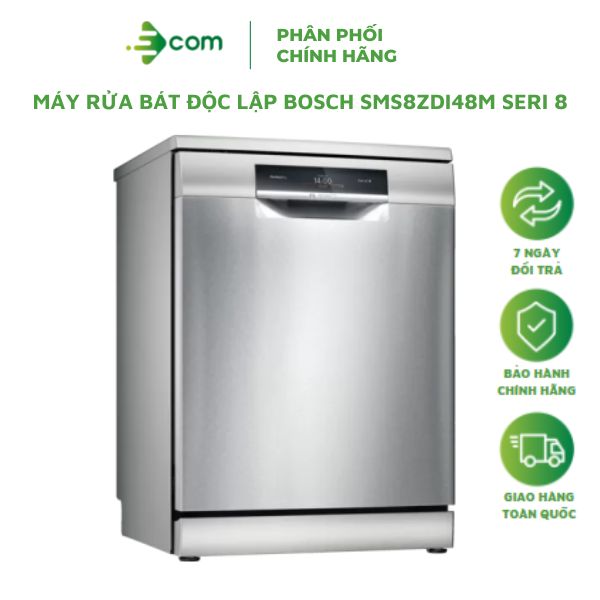 MÁY RỬA CHÉN BÁT ĐỘC LẬP BOSCH SMS8ZDI48M SERI 8 - Hàng chính hãng