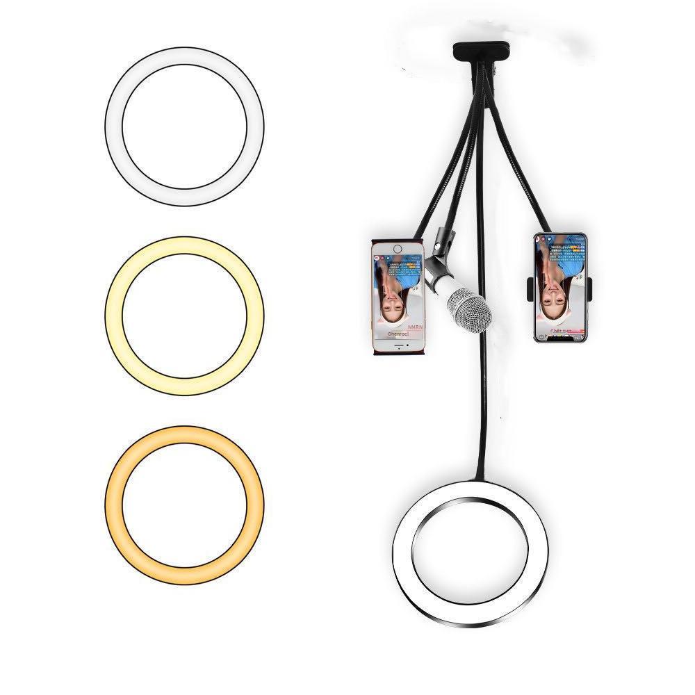 Đảm bảo chất lượng vẻ đẹp mới lấp đầy ánh sáng 16cm máy tính để bàn 6 inch micrô hiện vật trực tiếp đa chức năng giá đỡ phát sóng trực tiếp lấp đầy ánh sáng