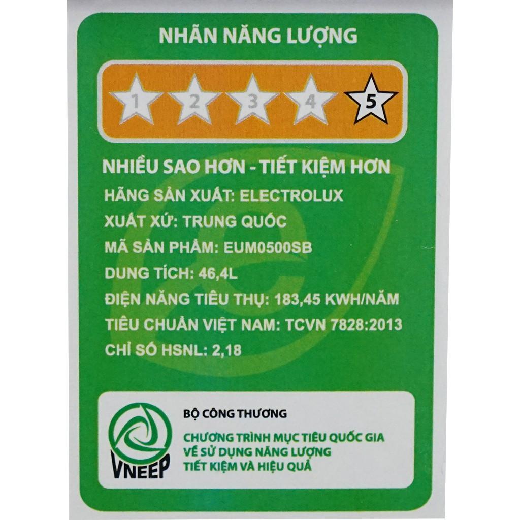 Tủ lạnh Mini EUM0500SB Electrolux 46 Lít- Hàng chính hãng- Giao toàn quốc