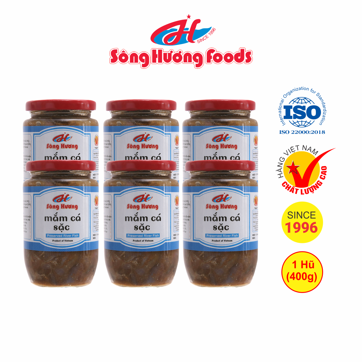 6 Hũ Mắm Cá Sặc Sông Hương Foods Hũ 400g