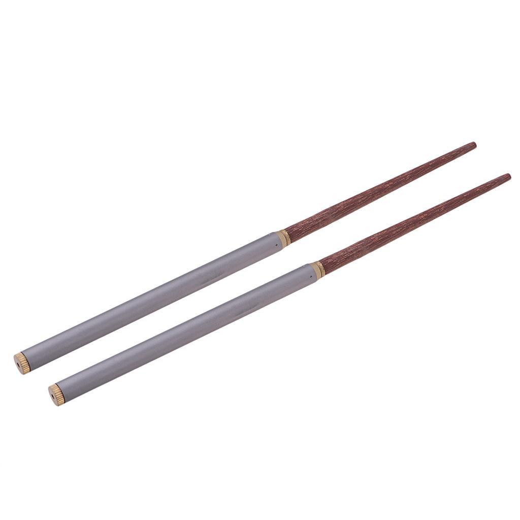 2x Titanium Wooden Foldable Chopsticks Flatware Cutlery Travel Picnic Camping School Office Fishing Travel