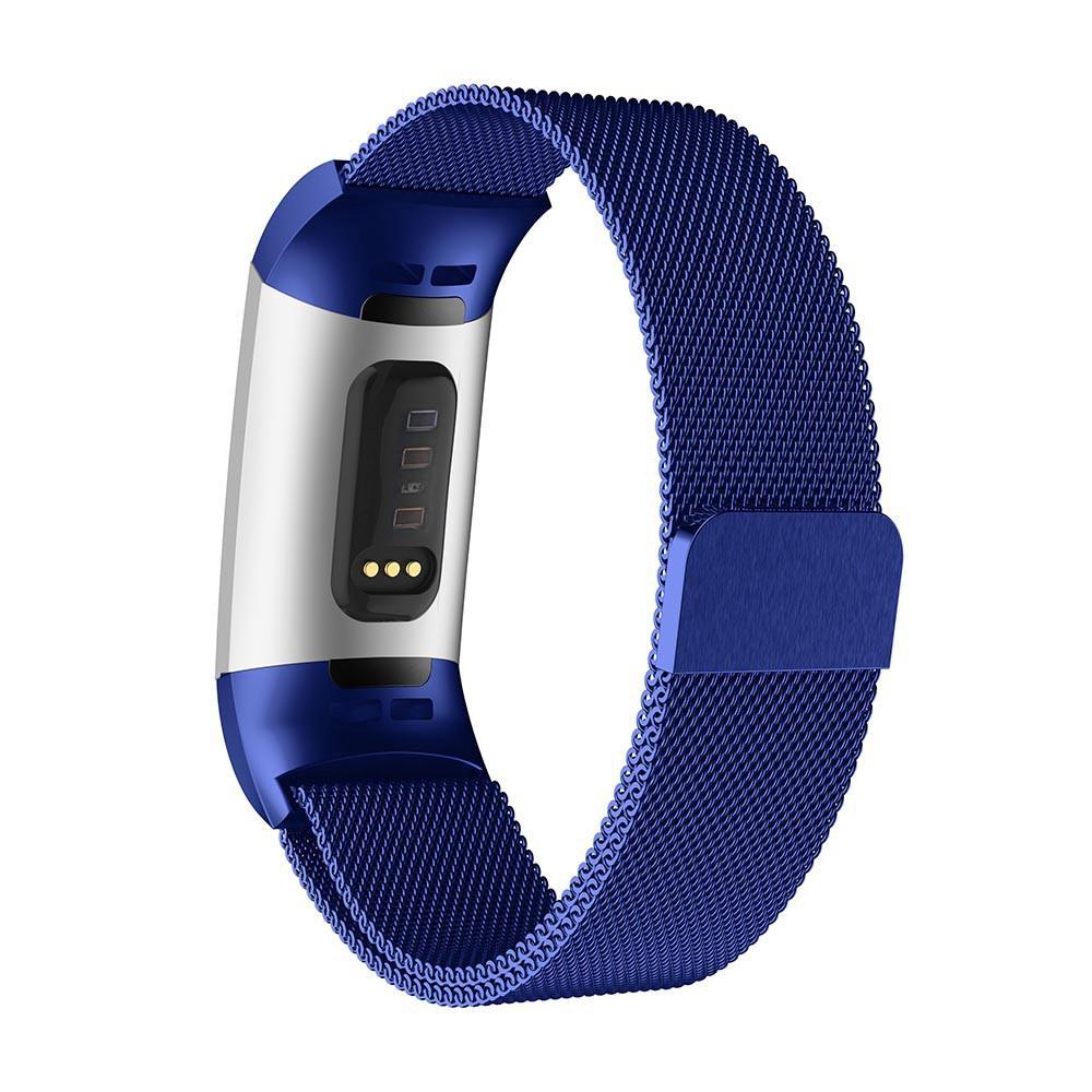 Dây đeo thay thế chất liệu kim loại dạng lưới cho Fitbit Charge 4/Charge 3