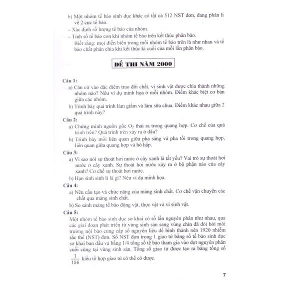 Sách - Tuyển tập 25 năm đề thi Olympic 30 tháng 4 Sinh học 10 (1998 - 2019)