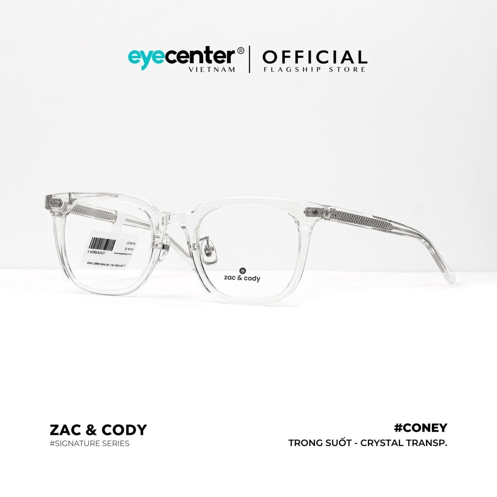 Gọng kính cận nam nữ CONEY chính hãng ZAC CODY A28-S lõi thép chống gãy nhập khẩu by Eye Center Vietnam