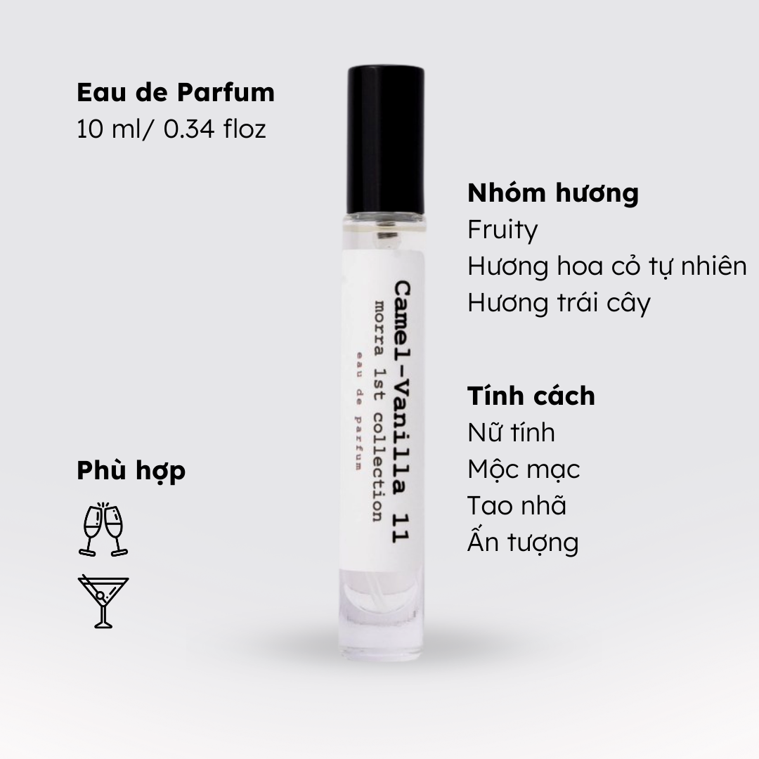 Nước hoa nữ Morra No.94 (Camel Vanilla 11) nguyên liệu nhập Pháp hương hoa cỏ mùi hương mộc mạc, tao nhã, ấn tượng lưu hương thơm lâu - dạng xịt