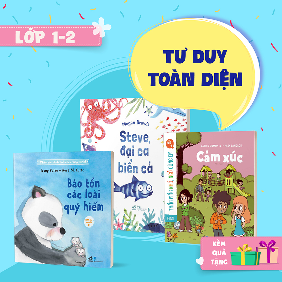 Combo 12: Tư Duy Toàn Diện [Bé Lớp 1-2](Kèm Bộ Quà Tặng Sáp Màu, Bút Chì, Tẩy Mọi Bạn Nhỏ Đều Thích Mê)