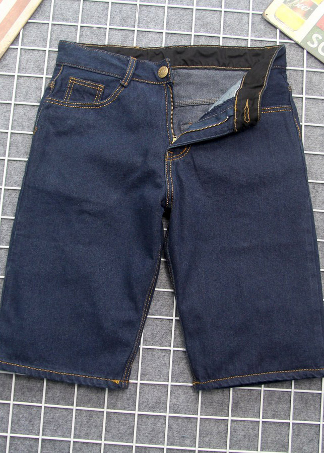 Quần short jean nam xanh đen vải đẹp Q393 Muidoi | quần nam | quần short nam - 30