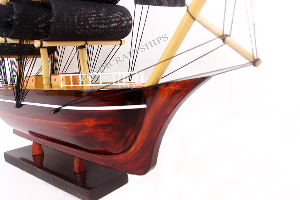 Combo 2 thuyền buồm mô hình 25cm&20cm màu đen - hỗ trợ ship
