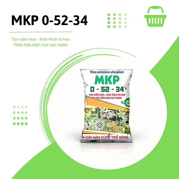 Phân Bón lá tạo mầm hoa MKP 0-52-34 1KG - Siêu Lân Kali kích thích ra hoa, xử lý nghịch vụ