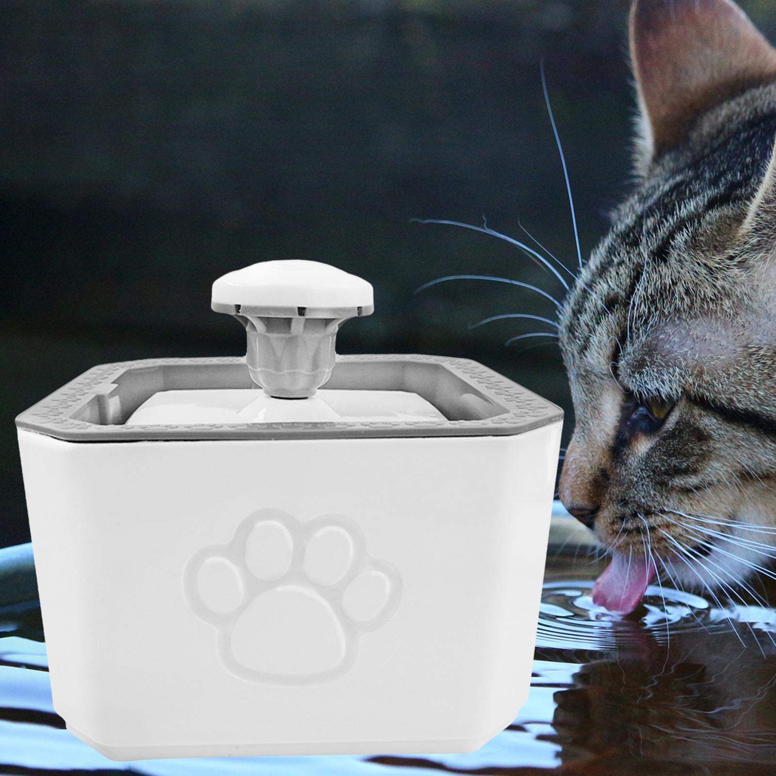 1.5L Cat Water Fountain Water Dispenser Puppy Kitten USB Indoor Pink