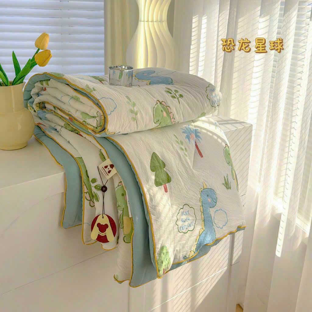Chăn Hè Cotton Đũi Hàn Quốc Hàng Loại 1 Mềm Siêu Mát Lạnh Mùa Hè - Hàng Chính Hãng MINIIN