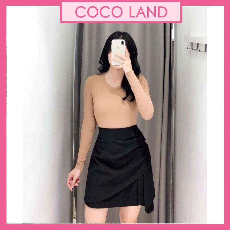 Chân váy a cách điệu bên hông siêu Hot_T55 mầu đen coco land deal hot