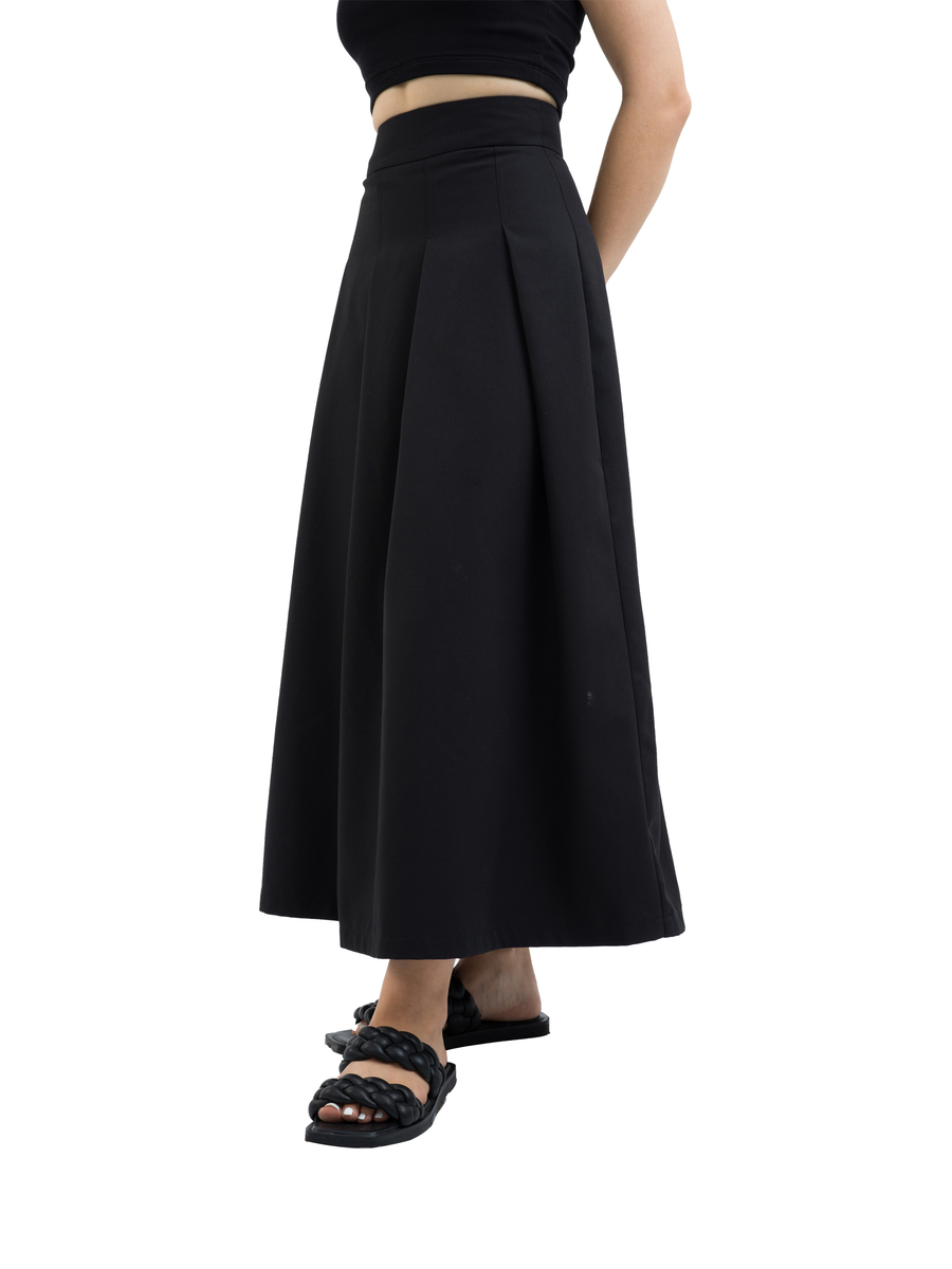 là min - Chân váy Black Pleated Midi Skirt
