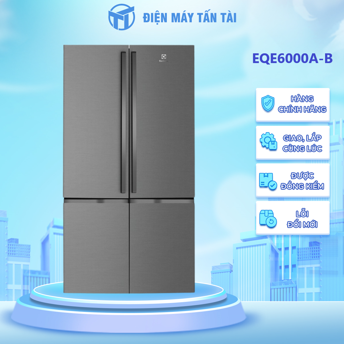 Tủ lạnh Inverter Electrolux 541 lít EQE6000A-B - Hàng chính hãng (chỉ giao HCM)
