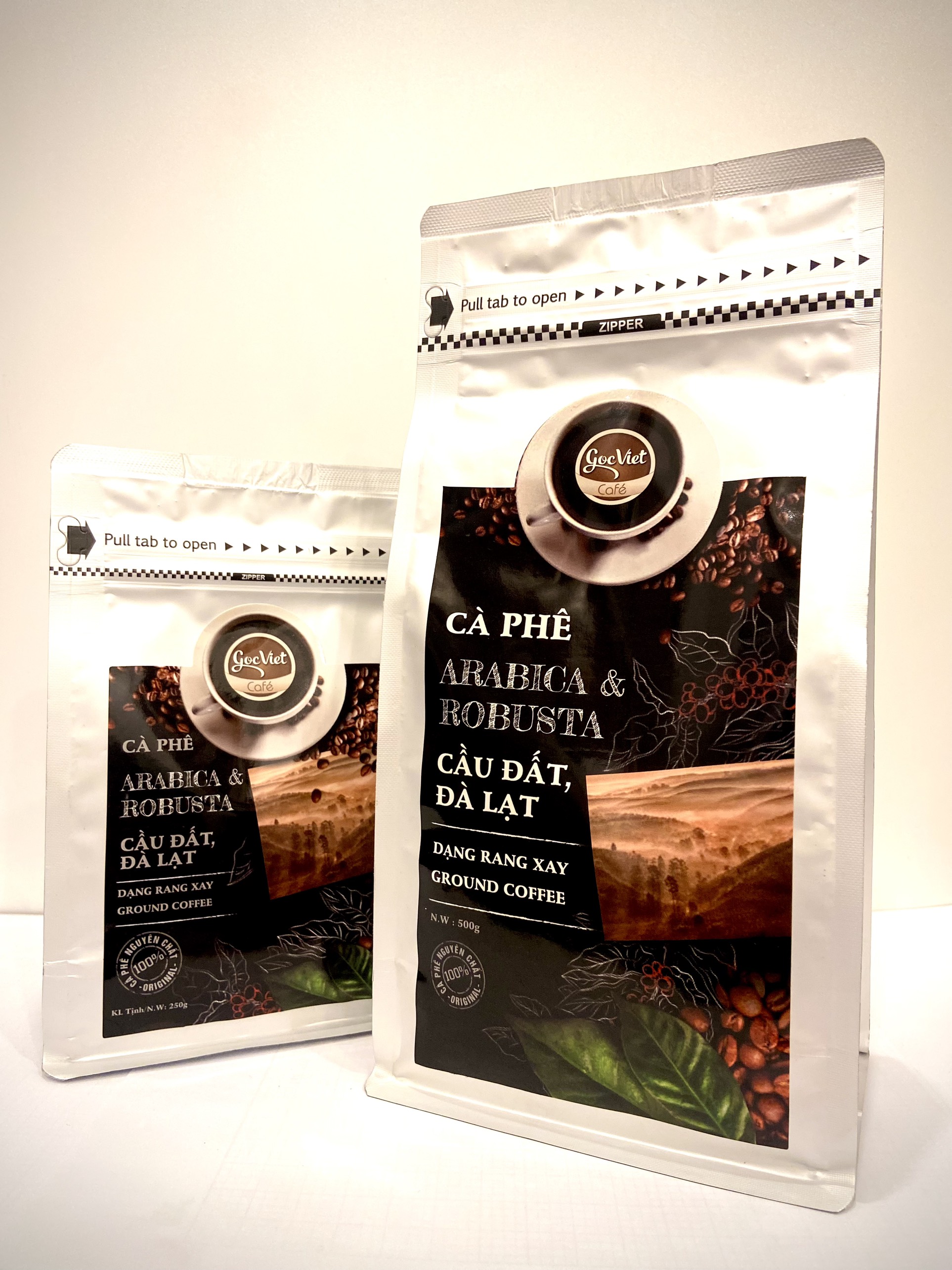 Cà phê Arabica & Robustar Cầu Đất, Đà Lạt dạng rang xay - 500 g