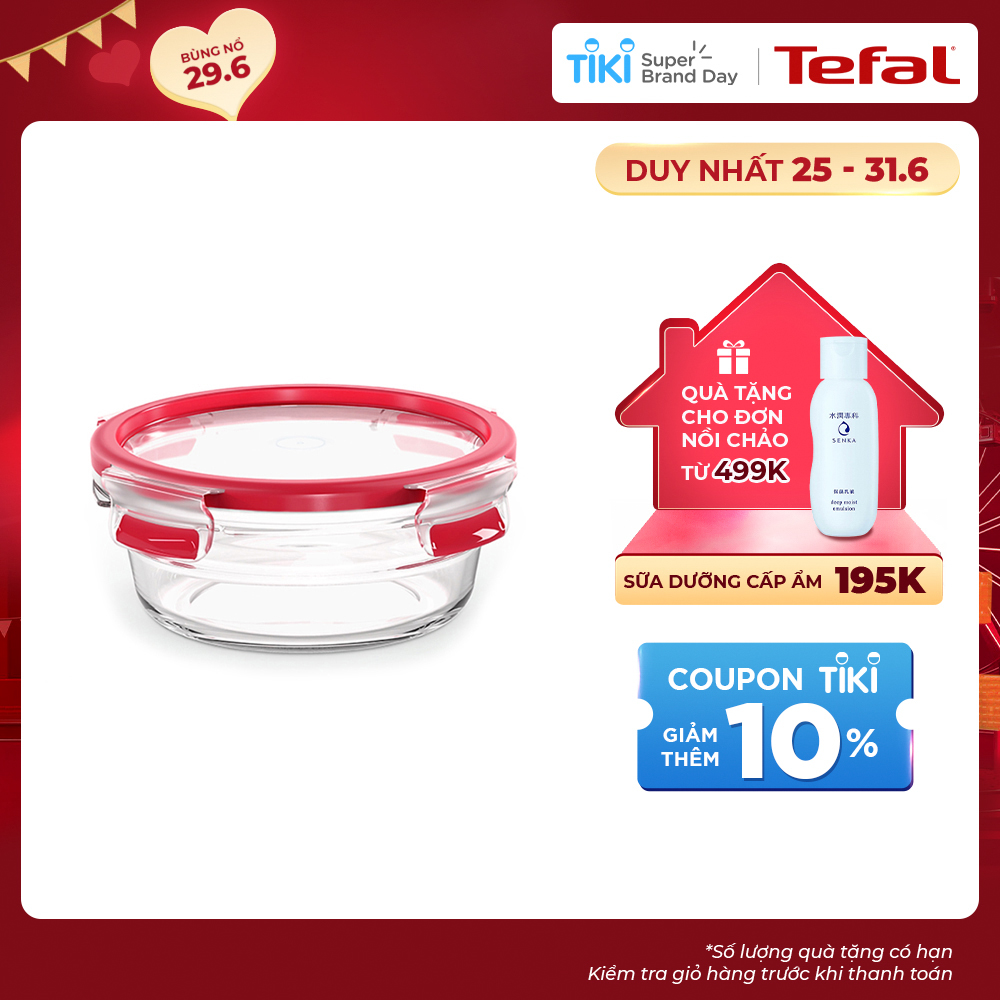 Hộp bảo quản thực phẩm thủy tinh Tefal Masterseal Glass 600ml - Hàng chính hãng