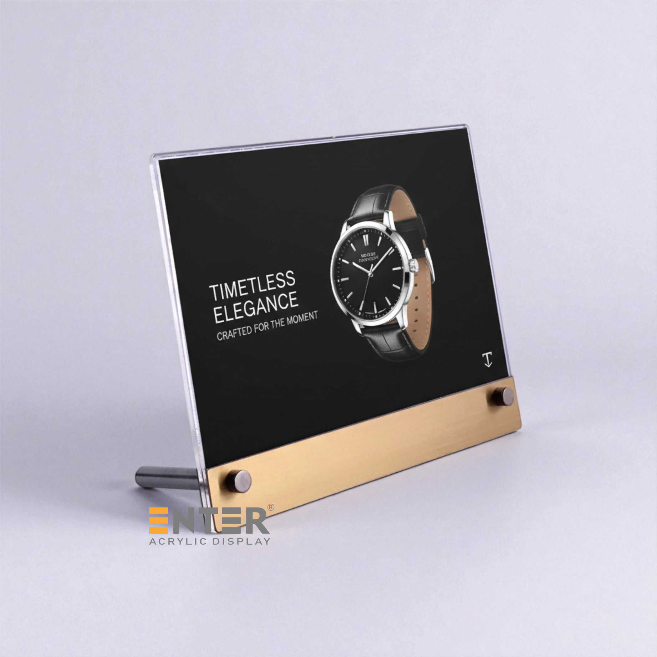 Kệ mica 1 mặt Enter E49-N 150x100mm liên kết bulon A6 ngang