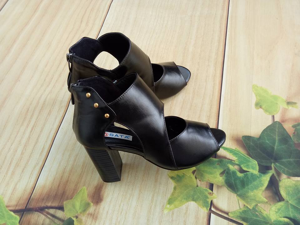 Sandal giả boot nữ cao cấp ROSATA RO114 7p gót vuông - BKSTORE