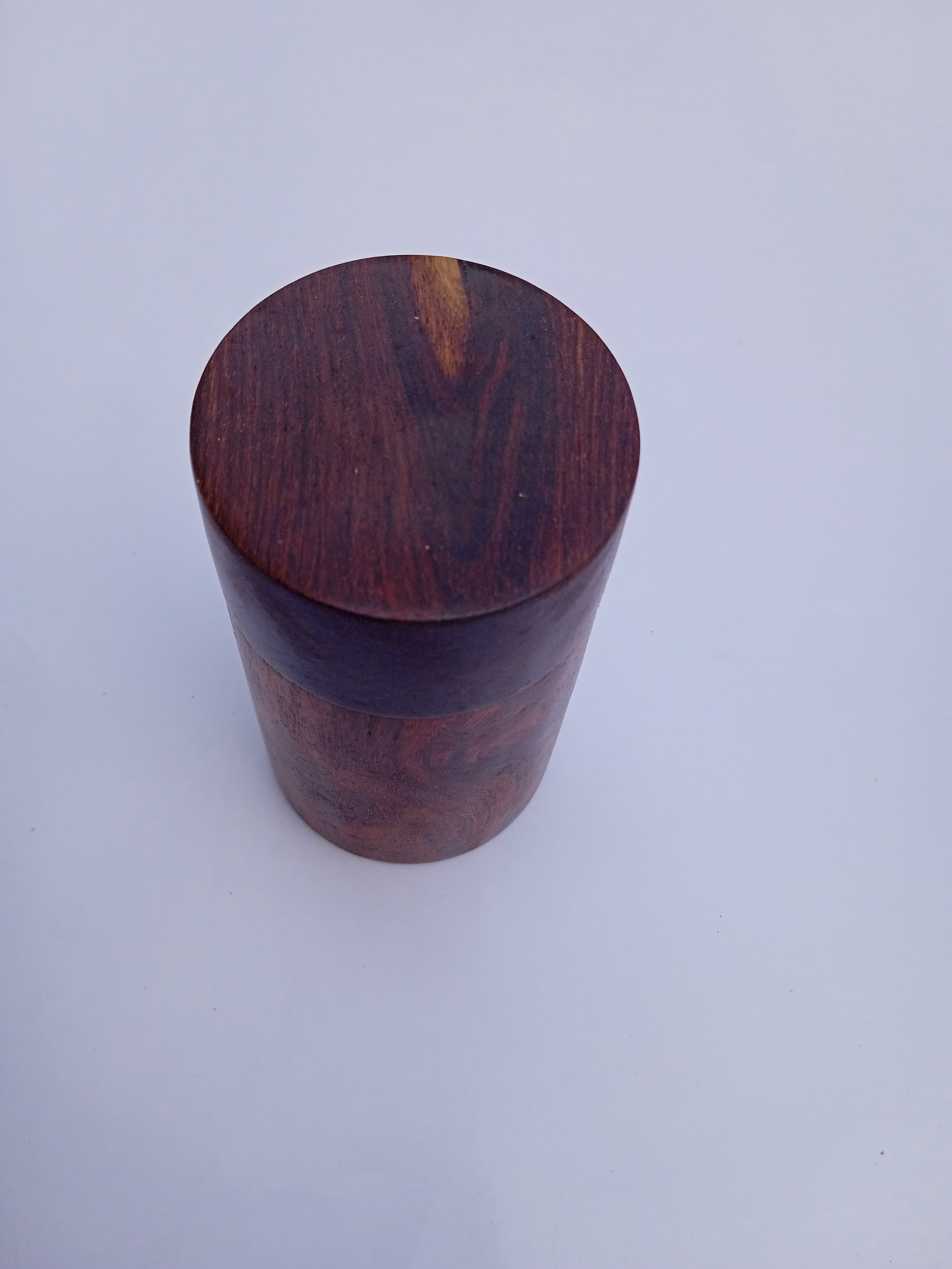 Lọ đựng tăm gỗ trắc NH HOME hình trụ