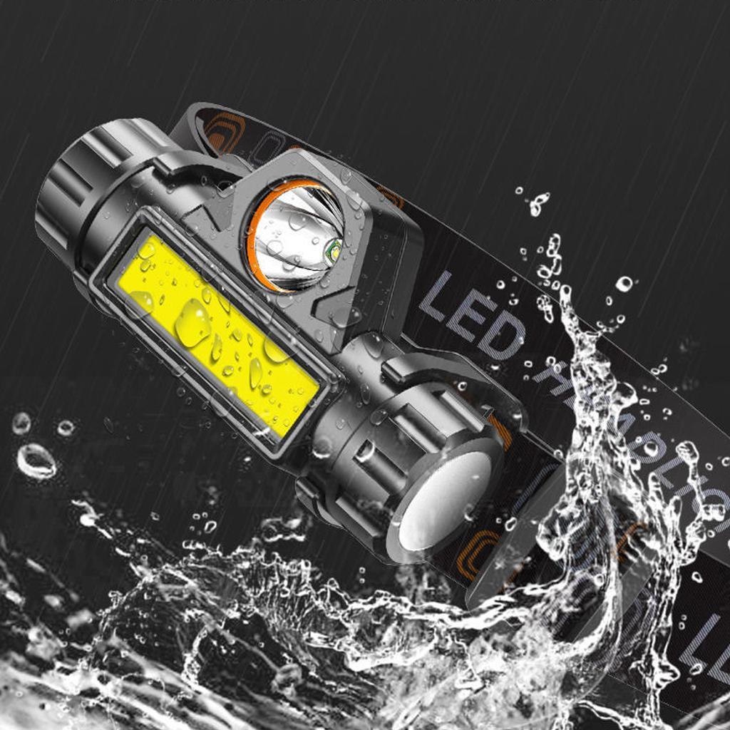 2x Waterproof Headlamp Sports Cycling Headlight With Adjustable Strap